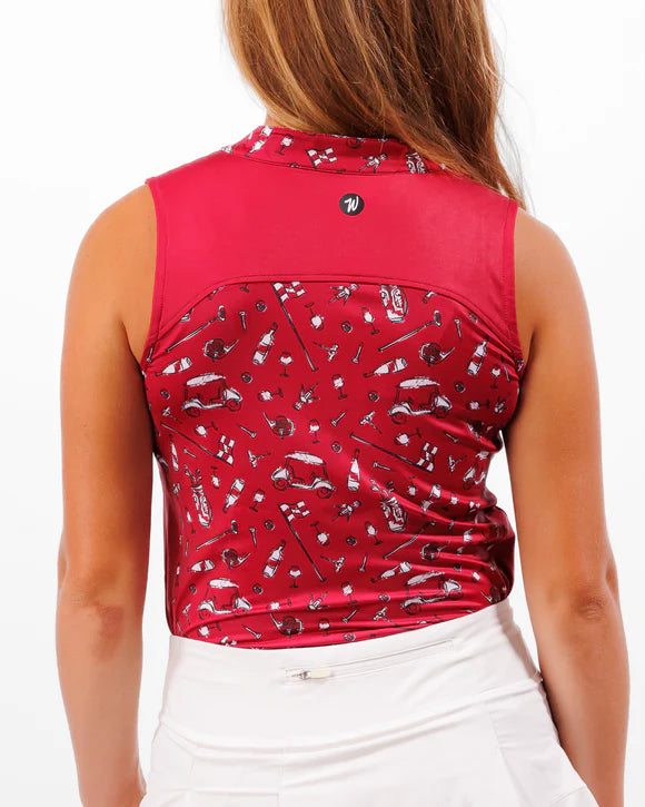 Wine and Nine Women's Sleeveless Polo