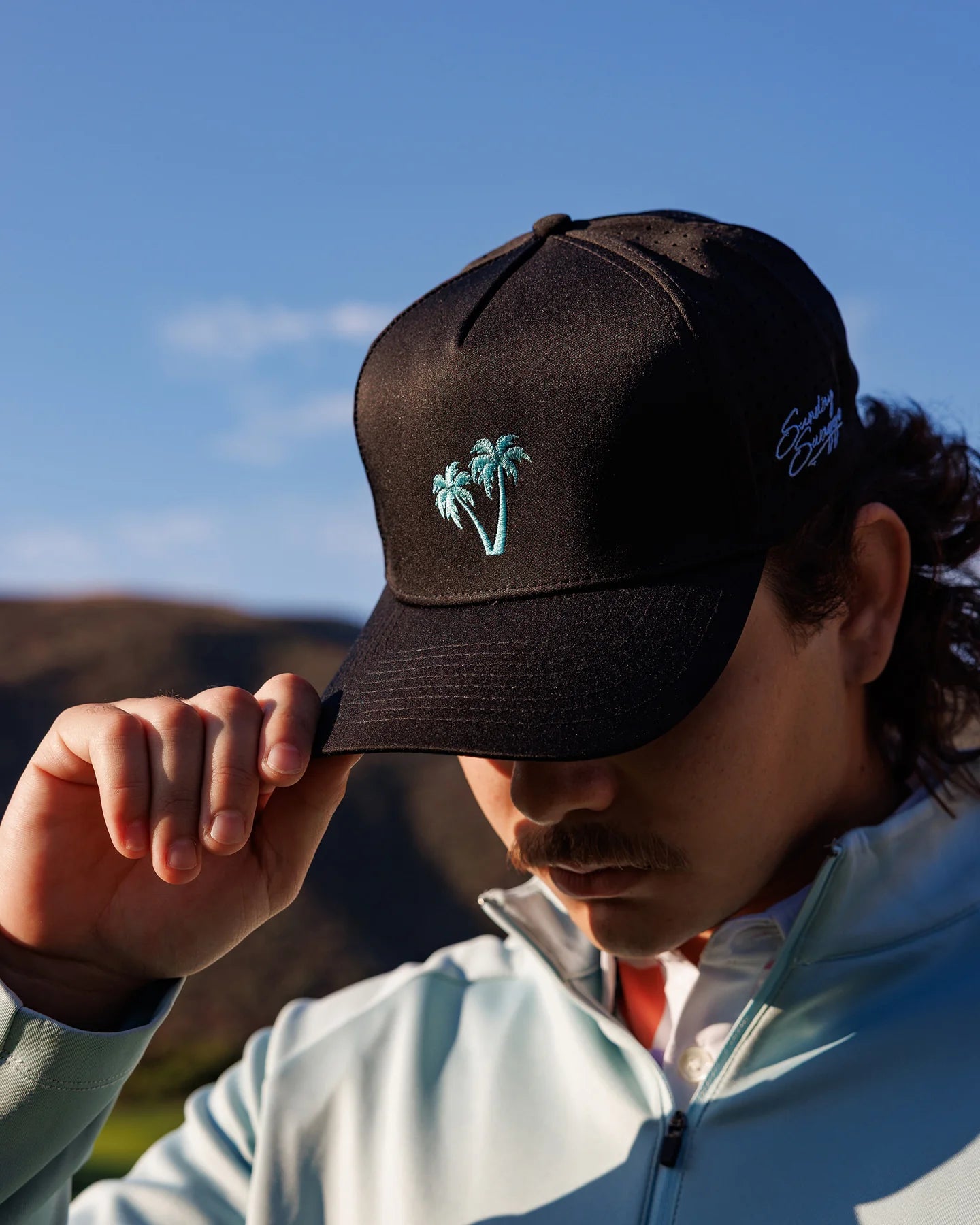 Palm Black Golf Hat