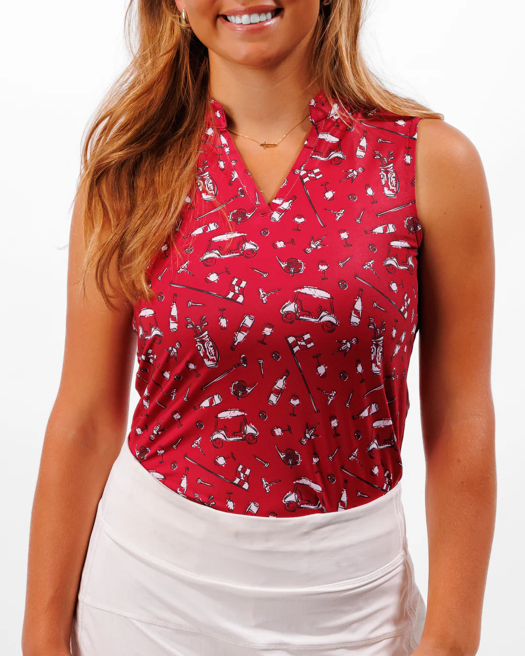 Wine and Nine Women's Sleeveless Polo