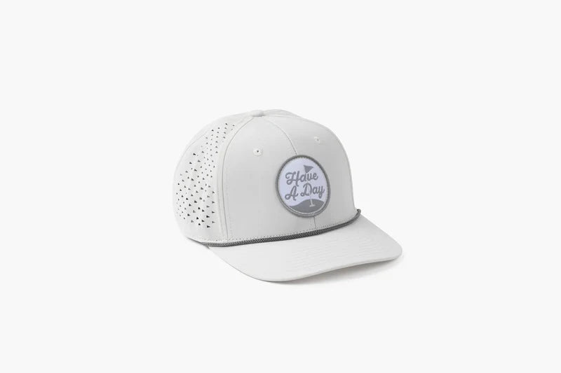 Have A Day Perforated Patch Hat - Gray